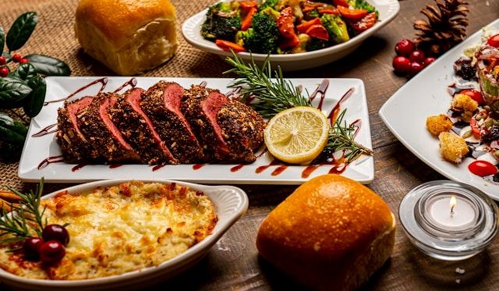 Festive red meat meal